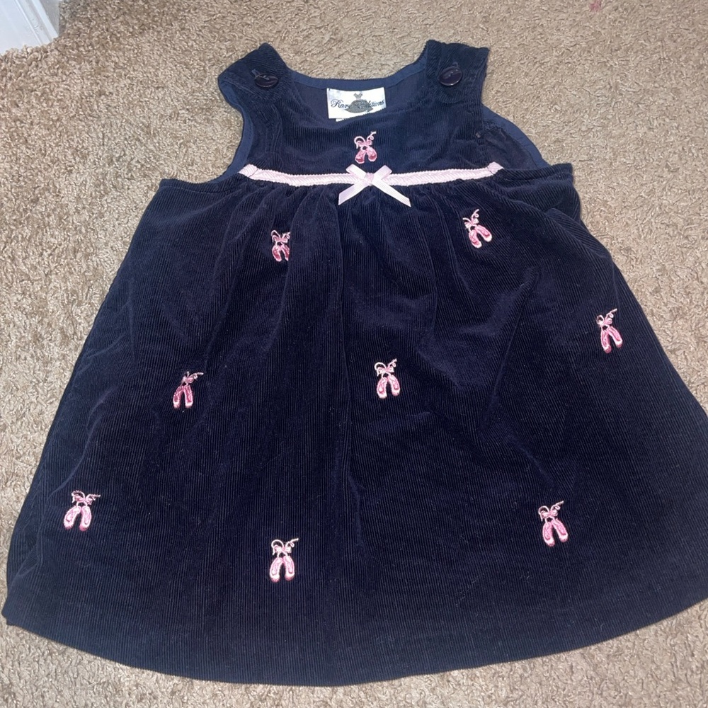 Rare Editions Navy Dress with Pink Details